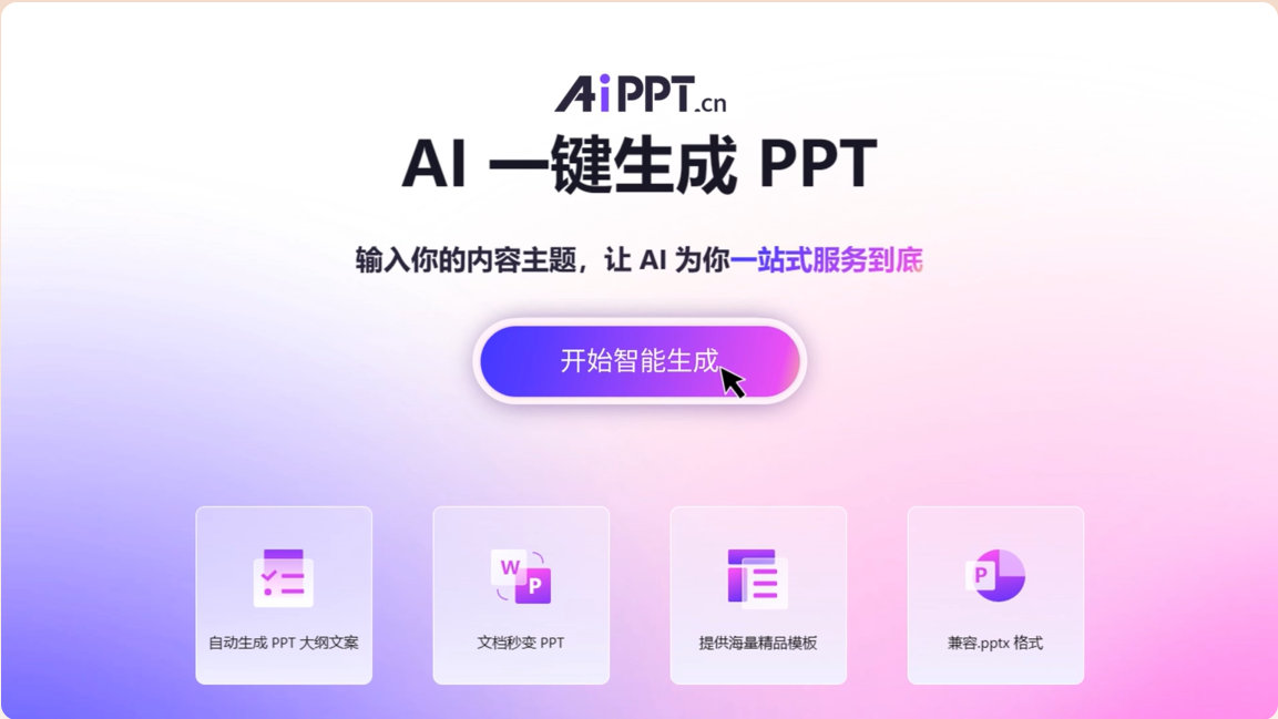 AiPPT：一键生成PPT神器，高效办公助手！