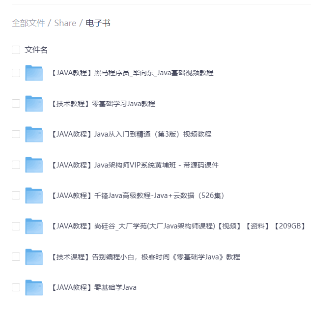 Java小白、实战教程资源合集16套，含大厂面试题