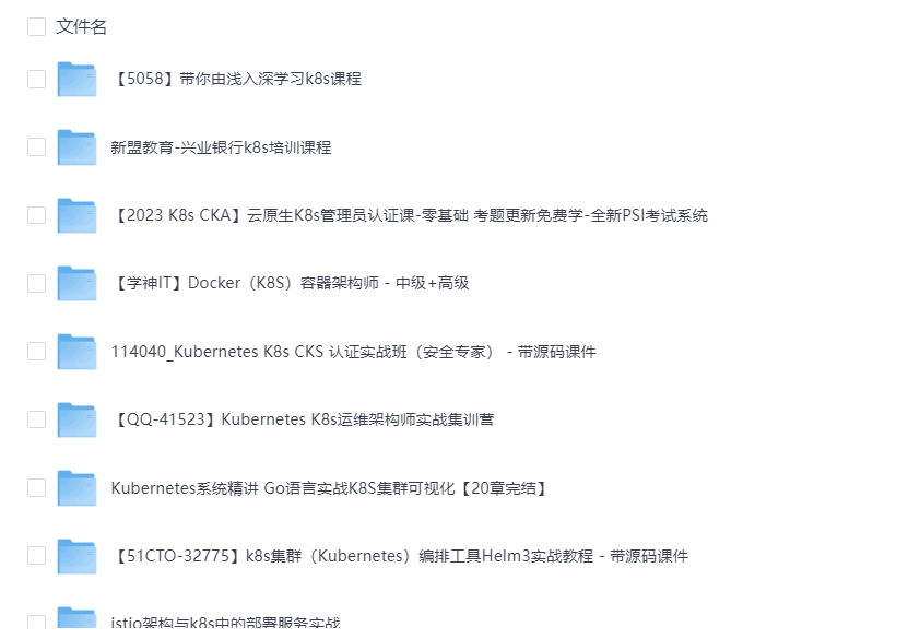 (最新)K8s从入门到精通全套资料教程200G免费分享