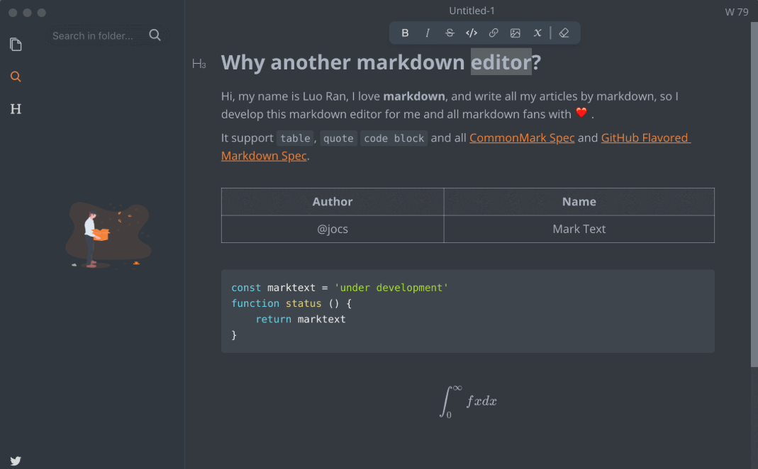 MarkText：开源免费、界面简洁优雅的Markdown编辑器，附下载地址