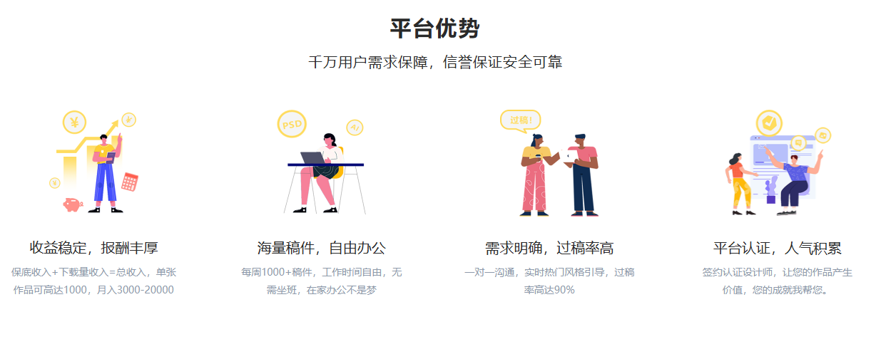 推荐1款线上设计师副业平台，签约设计师月入过万