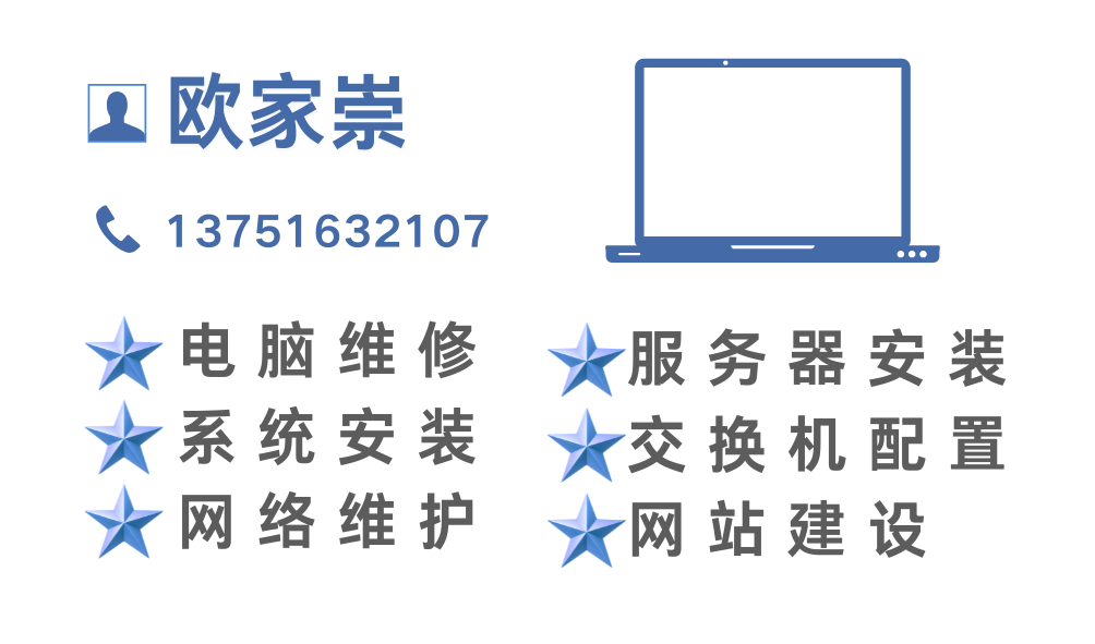 阳西县服务器维护/网络维护，交换机配置，上门技术支持！
